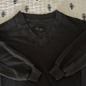 Aerie Charcoal off the shoulder sweater